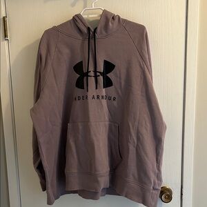 Under Armour Mauve Hoodie with Black Logo